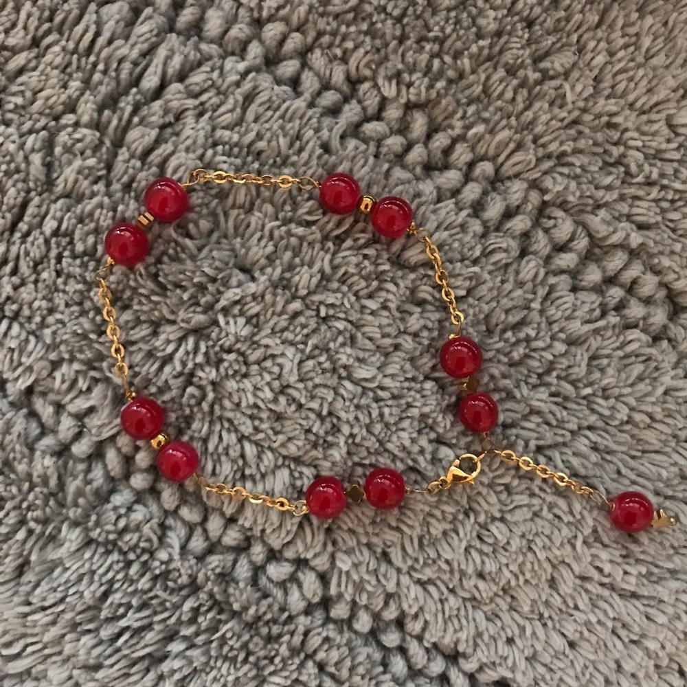 Brand new brass and beads bracelet/anklet